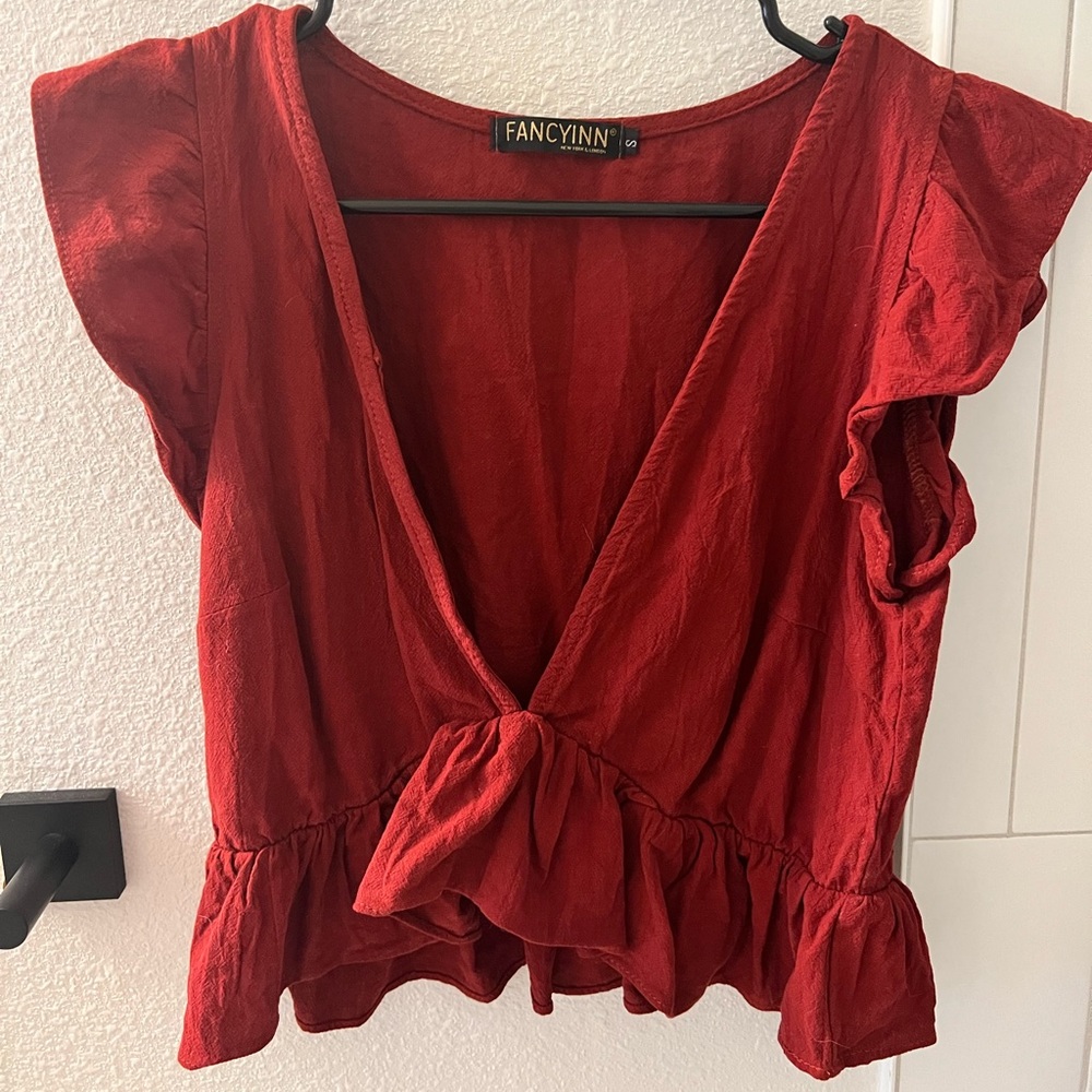 Plunge Neck Crop Top